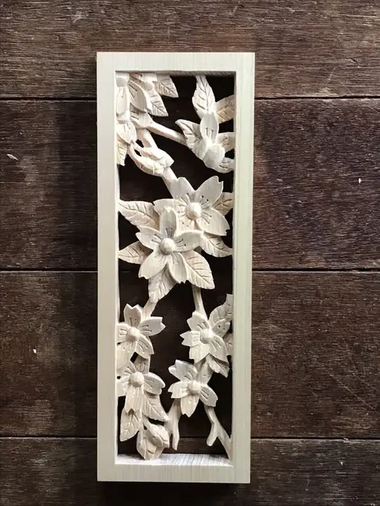Tall cherry blossom openwork panel
